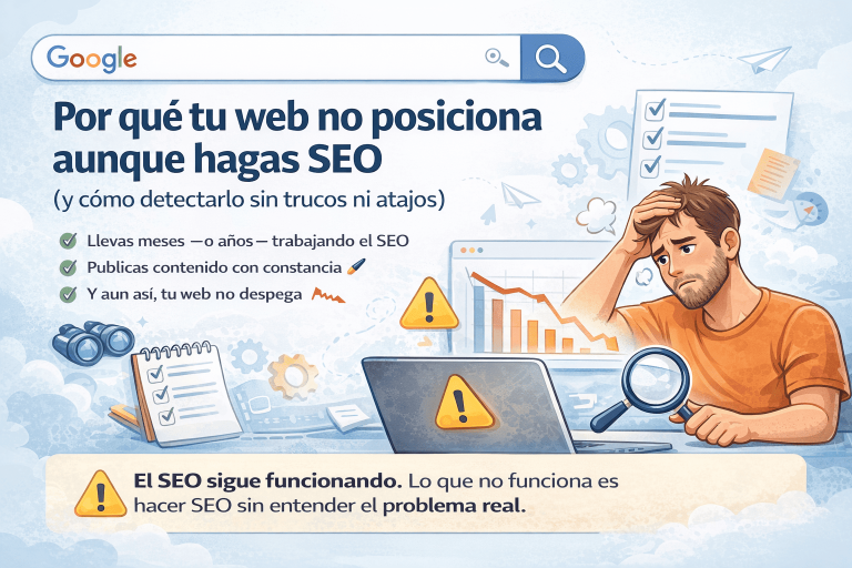 Por qué tu web no posiciona aunque hagas SEO