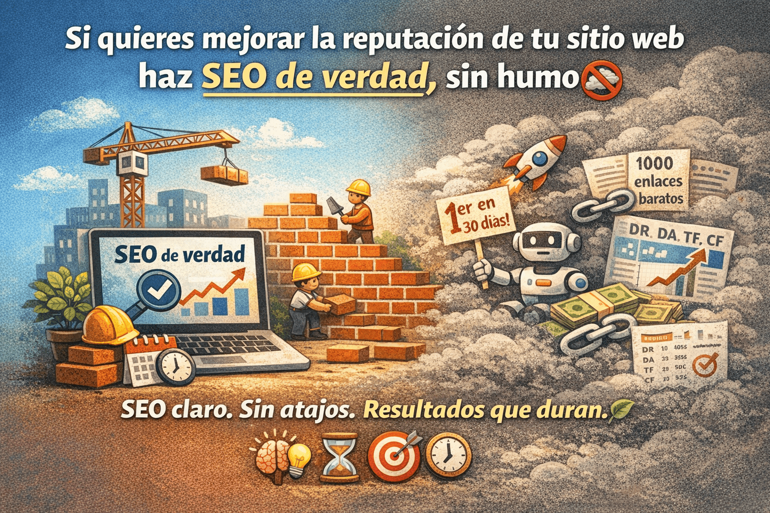 Si quieres mejorar la reputación de tu sitio web haz SEO de verdad, sin humo